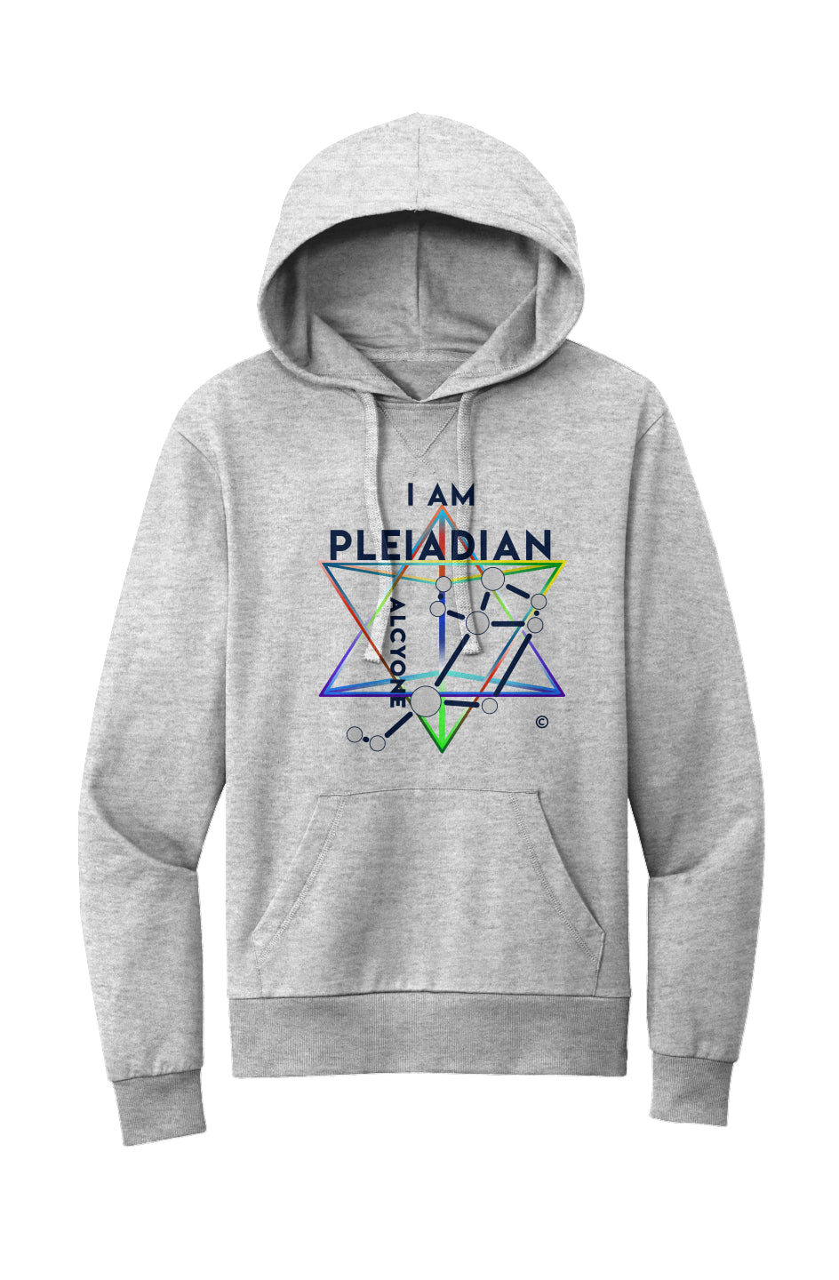 the pleiadian collection: organic cotton, unisex, pullover hoodie