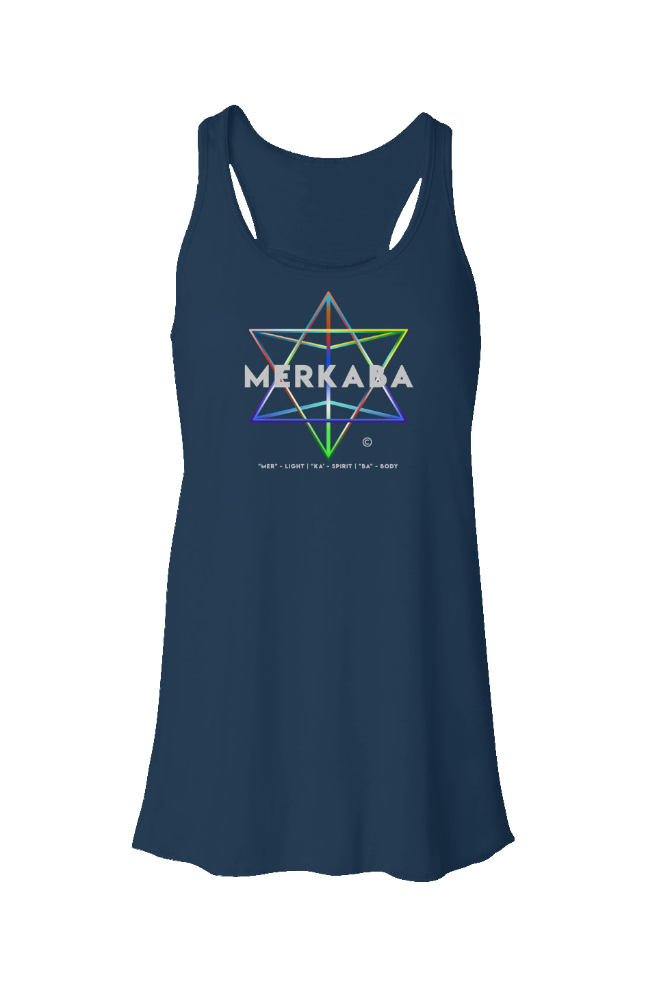 the merkaba collection: women's flowy racerback tank