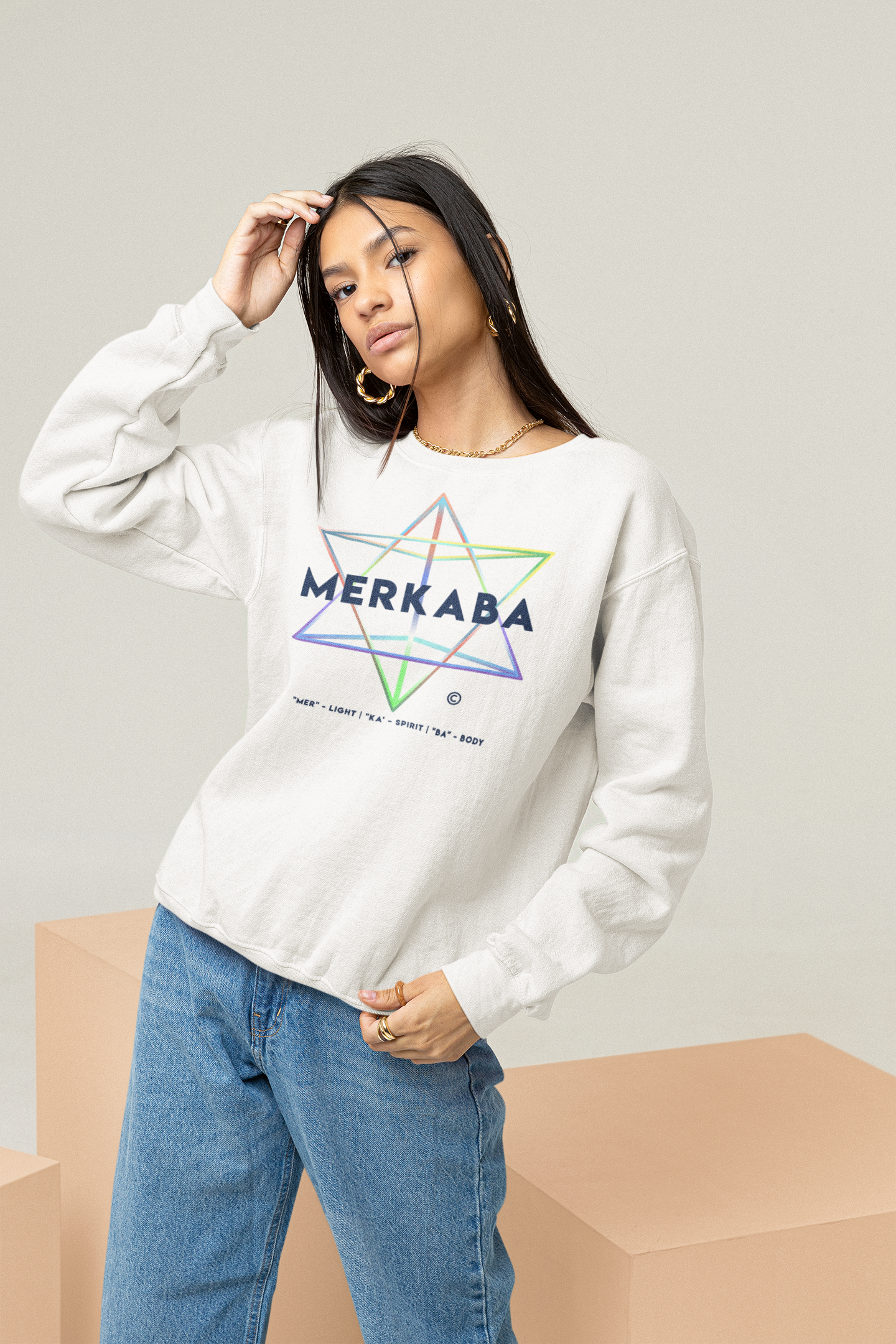 The Merkaba Collection: Unisex Drop Shoulder Sweatshirt